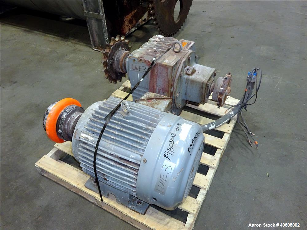 Used Aaron Process Double Spiral Ribbon Blender, 304 Stainless Steel,