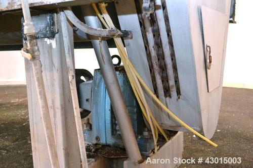 Used American Process Heavy Duty Double Spiral Ribbon Blender, Model DRB-120, 120 cubic feet working capacity, 304 stainless steel. Non-jacketed trough 44" wide x 120" long x approximately 50" deep. ...