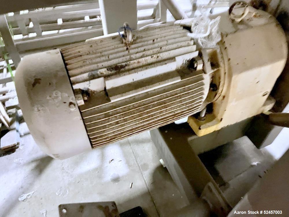 Used American Process Heavy Duty Double Spiral Ribbon Blender, Model DRB-120, 120 Cubic Feet Working Capacity, Stainless Steel. Non-jacketed trough 44" wide x 120" long x approximately 52" deep. Shaf...
