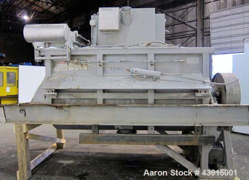 Used American Process Heavy Duty Double Spiral Ribbon Blender, Model DRB-155, 155 cubic feet working capacity, 304 stainless steel. Non-jacketed trough 50" wide x 120" long x approximately 58" deep. ...