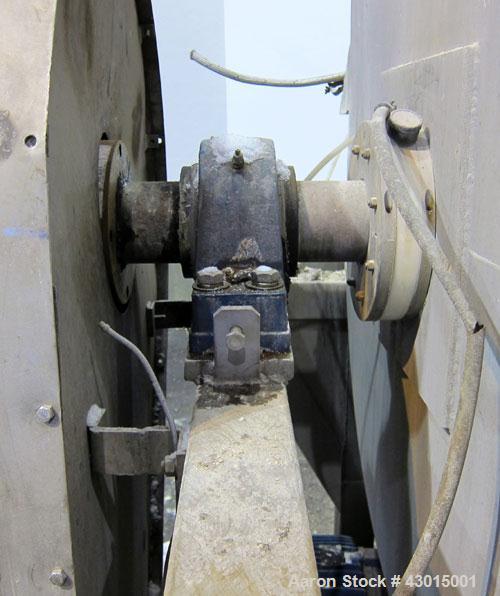 Used American Process Heavy Duty Double Spiral Ribbon Blender, Model DRB-155, 155 cubic feet working capacity, 304 stainless steel. Non-jacketed trough 50" wide x 120" long x approximately 58" deep. ...