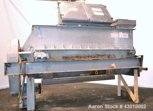 Used American Process Heavy Duty Double Spiral Ribbon Blender, Model DRB-155, 150 cubic feet working capacity, 304 stainless steel. Non-jacketed trough 50" wide x 120" long x approximately 58" deep. ...
