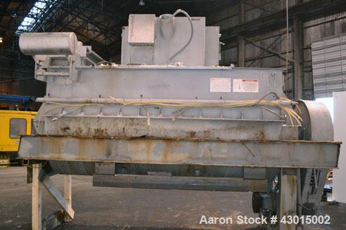 Used American Process Heavy Duty Double Spiral Ribbon Blender, Model DRB-155, 150 cubic feet working capacity, 304 stainless steel. Non-jacketed trough 50" wide x 120" long x approximately 58" deep. ...