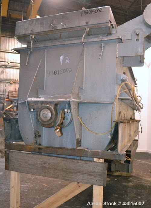 Used American Process Heavy Duty Double Spiral Ribbon Blender, Model DRB-155, 150 cubic feet working capacity, 304 stainless steel. Non-jacketed trough 50" wide x 120" long x approximately 58" deep. ...