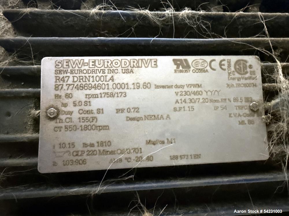 Used American Process Systems Ribbon Blender – Model DRB 18 (18 Cu Ft / 135 Gallon)