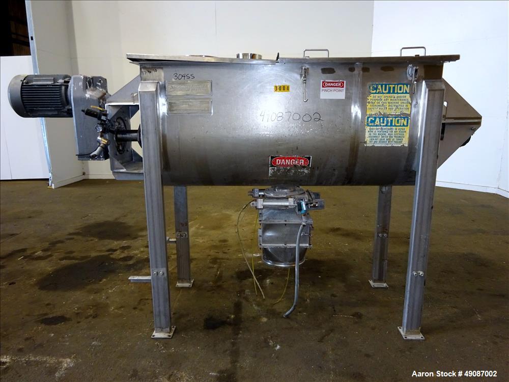Used American Process Double Spiral Ribbon Blender, Model DRB-24H, 24 Cubic Fee