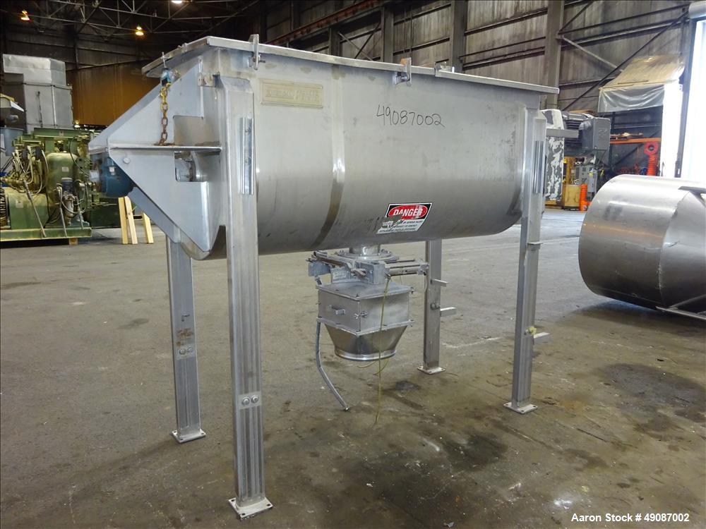 Used- American Process Double Spiral Ribbon Blender, Model DRB-24H, 24 Cubic Fee