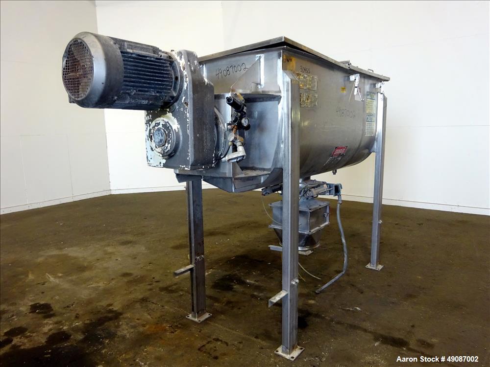 Used American Process Double Spiral Ribbon Blender, Model DRB-24H, 24 Cubic Fee