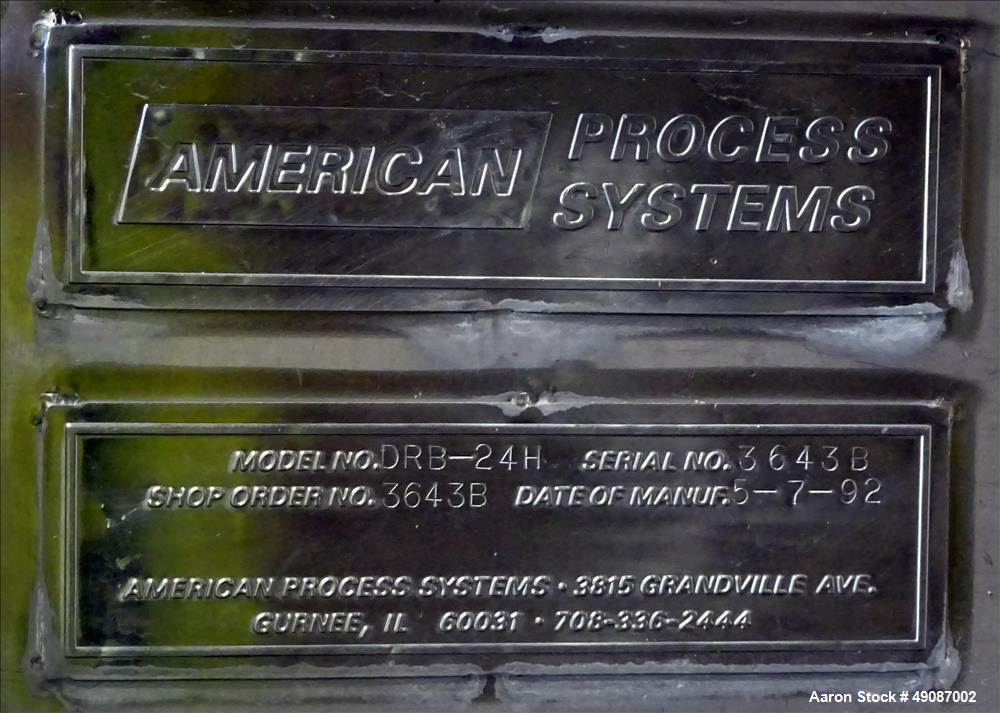Used American Process Double Spiral Ribbon Blender, Model DRB-24H, 24 Cubic Fee