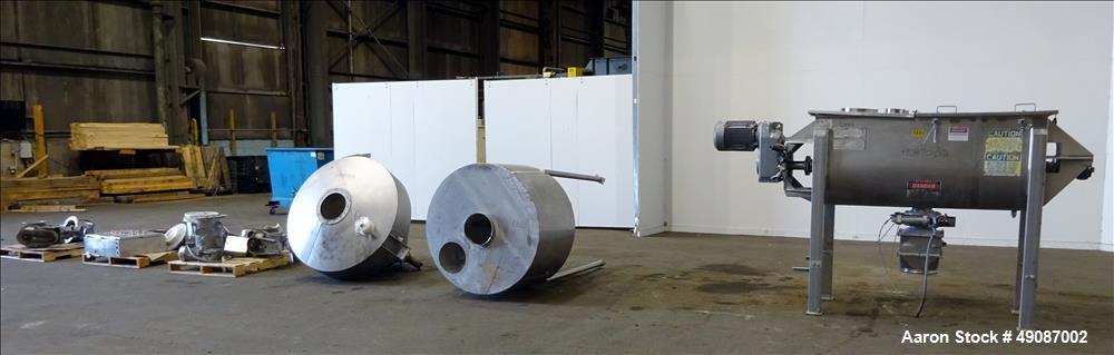 Used American Process Double Spiral Ribbon Blender, Model DRB-24H, 24 Cubic Fee