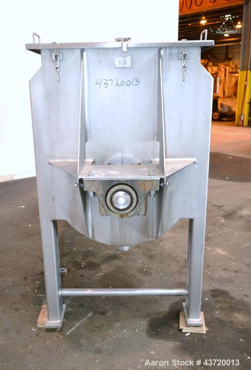 Used American Process Heavy Duty Double Spiral Ribbon Blender, Model DRB-40.  40 Cubic feet working capacity, 304 stainless steel.  Non-jacketed trough 32” wide x 78” long x approximately 44” deep.  ...