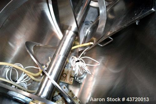 Used American Process Heavy Duty Double Spiral Ribbon Blender, Model DRB-40.  40 Cubic feet working capacity, 304 stainless steel.  Non-jacketed trough 32” wide x 78” long x approximately 44” deep.  ...