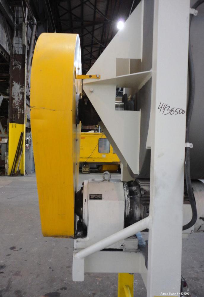 Used American Process Heavy Duty Double Spiral Ribbon Blender, Model DRB-80, 80 cubic feet working capacity, 321 stainless steel. Non-jacketed trough 40” wide x 96” long x approximately 47” deep. App...