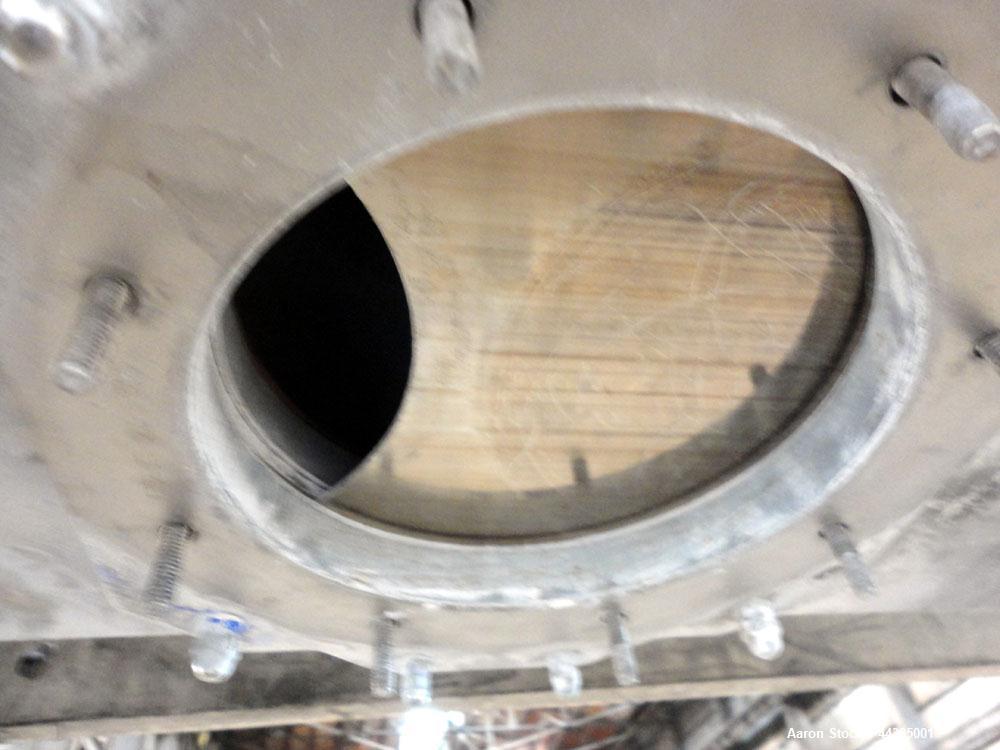 Used American Process Heavy Duty Double Spiral Ribbon Blender, Model DRB-80, 80 cubic feet working capacity, 321 stainless steel. Non-jacketed trough 40” wide x 96” long x approximately 47” deep. App...