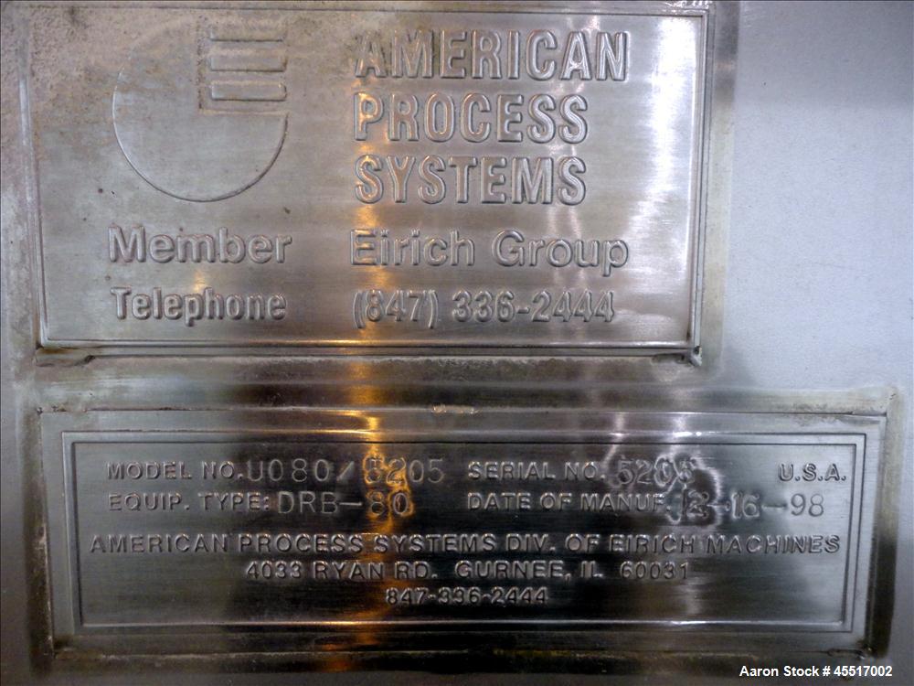 Used American Process Ribbon Blender, Model 4080/ 5205, approximately 80 cubic f