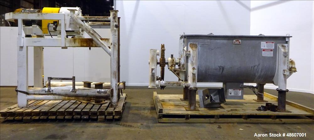 Used American Process Ribbon Blender, 80 Cubic Feet Capacity, Model DRB-80.