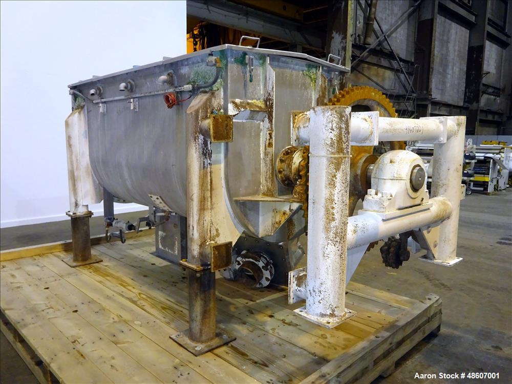 Used American Process Ribbon Blender, 80 Cubic Feet Capacity, Model DRB-80.