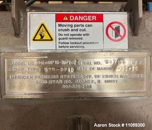 Used American Process Systems Mobile Lab/Pilot Size Ribbon Blender