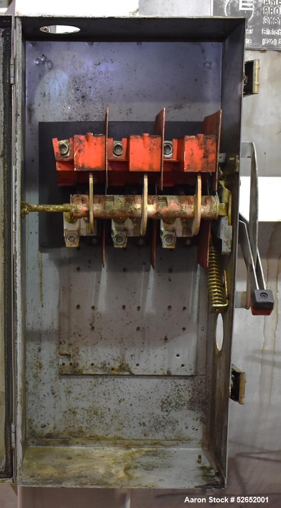 Used American Process Double Spiral Ribbon Blender, Model DRB120, 120 Cubic Feet, Stainless Steel. Non-jacketed trough approximate 44"W x 120"L x 54" Deep. 6" diameter shaft, approximately 40" diamet...
