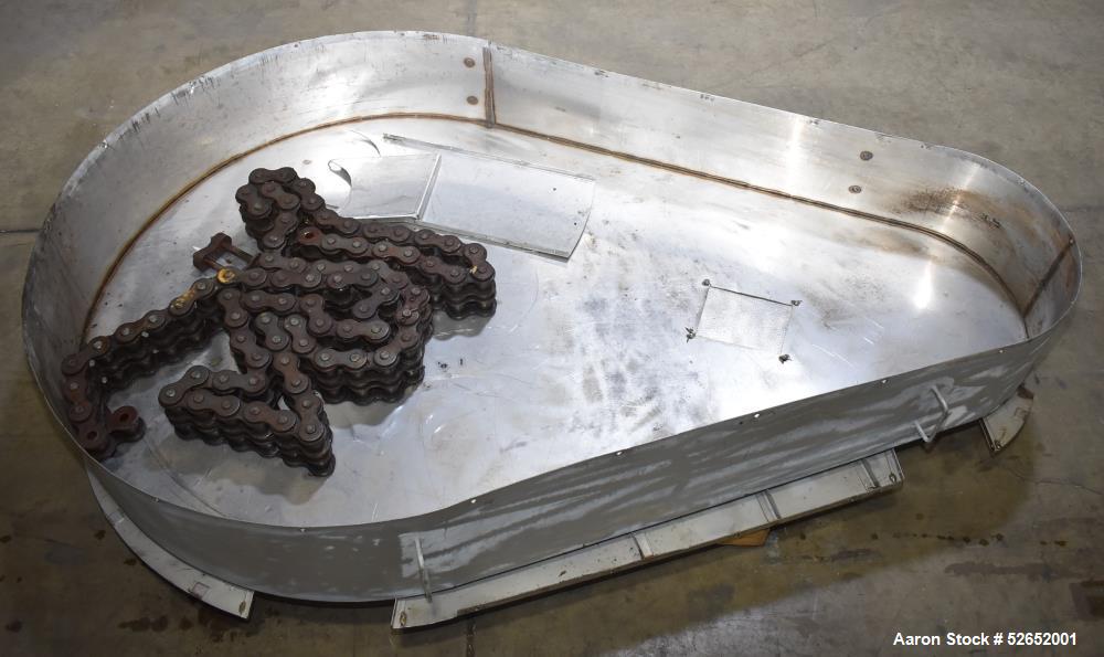 Used American Process Double Spiral Ribbon Blender, Model DRB120, 120 Cubic Feet, Stainless Steel. Non-jacketed trough approximate 44"W x 120"L x 54" Deep. 6" diameter shaft, approximately 40" diamet...