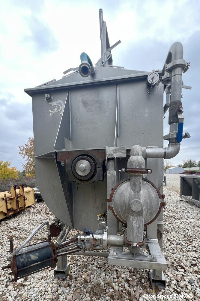 Used- American Process Systems PB-180 Ribbon / Paddle Mixer, Stainless Steel. Capacity 180 cubic foot working volume. Top co...