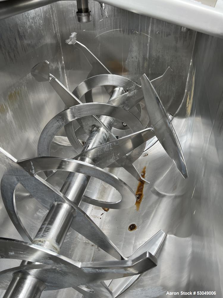 Used American Process Systems 180 Cubic Foot Stainless Steel Ribbon / Paddle Mixer