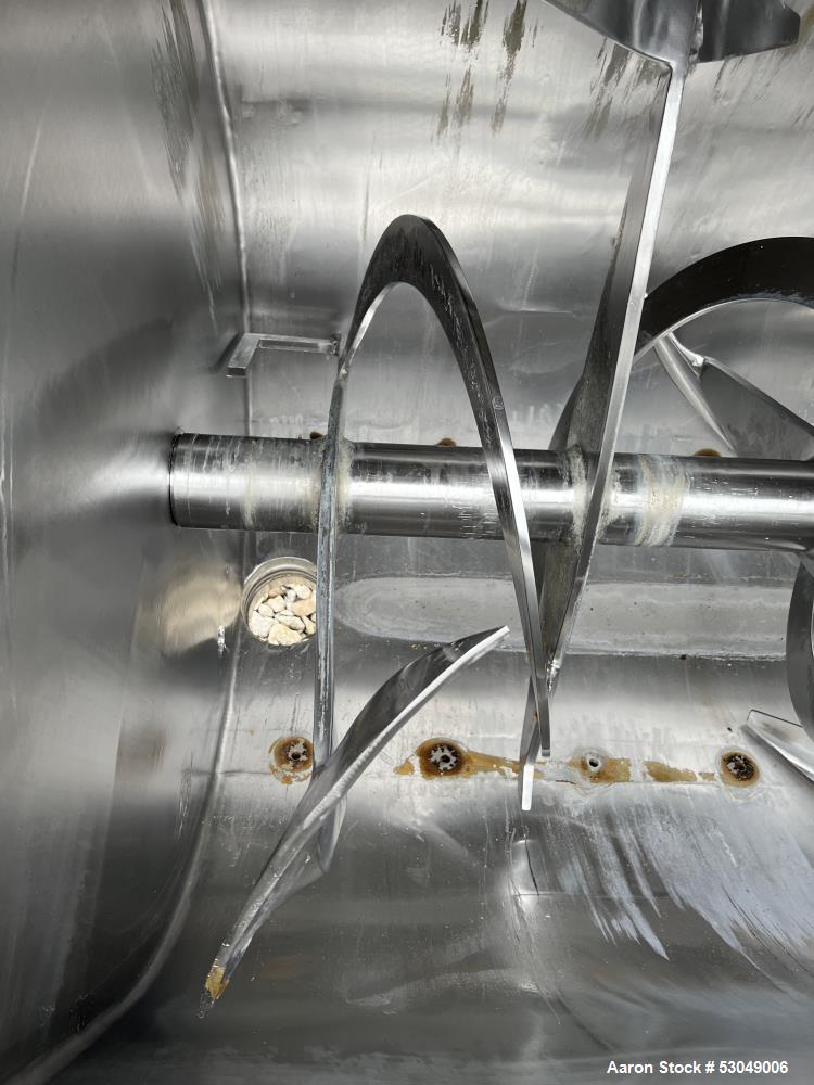Used American Process Systems 180 Cubic Foot Stainless Steel Ribbon / Paddle Mixer