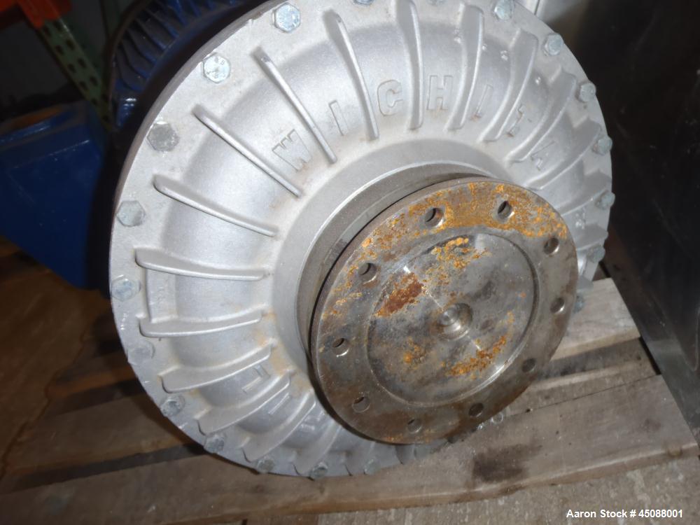 Used American Process 500 Cubic Foot Working Capacity Cylindrical Ribbon/Paddle Blender, Model T-500.  316 Stainless steel construction (product contact areas), 304 stainless steel dimple jacket 150 ...