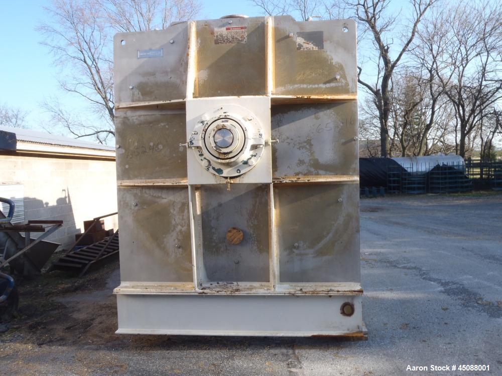 Used American Process 500 Cubic Foot Working Capacity Cylindrical Ribbon/Paddle Blender, Model T-500.  316 Stainless steel construction (product contact areas), 304 stainless steel dimple jacket 150 ...