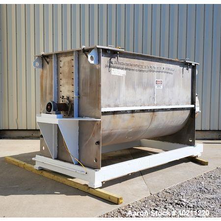 Used- 230 Cubic Foot American Process Stainless Steel Double Ribbon Blender