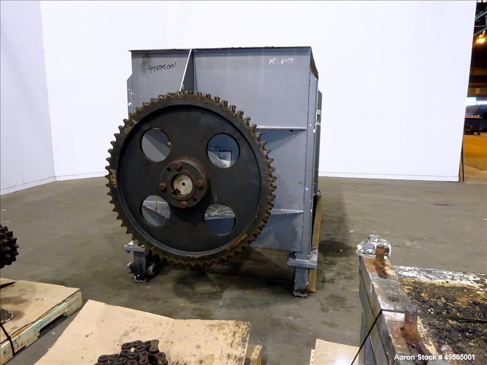 Used American Process System Double Spiral Ribbon Blender, Model DRB 100, 304 Stainless Steel, 100 Cubic Feet Working Capacity. Non-jacketed trough approximate 96" long x 45" wide x 54" deep. Inner r...