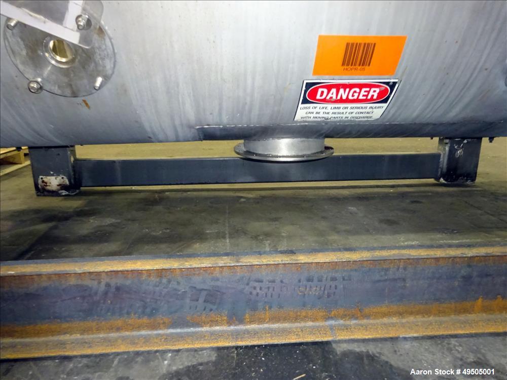 Used American Process System Double Spiral Ribbon Blender, Model DRB 100, 304 Stainless Steel, 100 Cubic Feet Working Capacity. Non-jacketed trough approximate 96" long x 45" wide x 54" deep. Inner r...