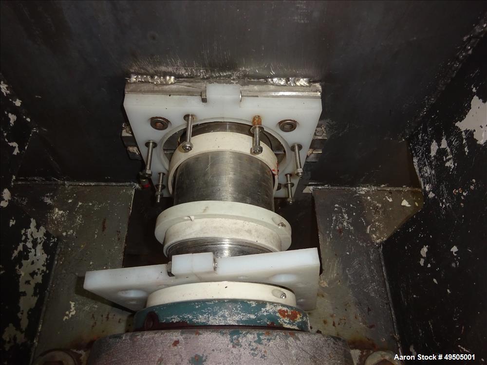 Used American Process System Double Spiral Ribbon Blender, Model DRB 100, 304 Stainless Steel, 100 Cubic Feet Working Capacity. Non-jacketed trough approximate 96" long x 45" wide x 54" deep. Inner r...