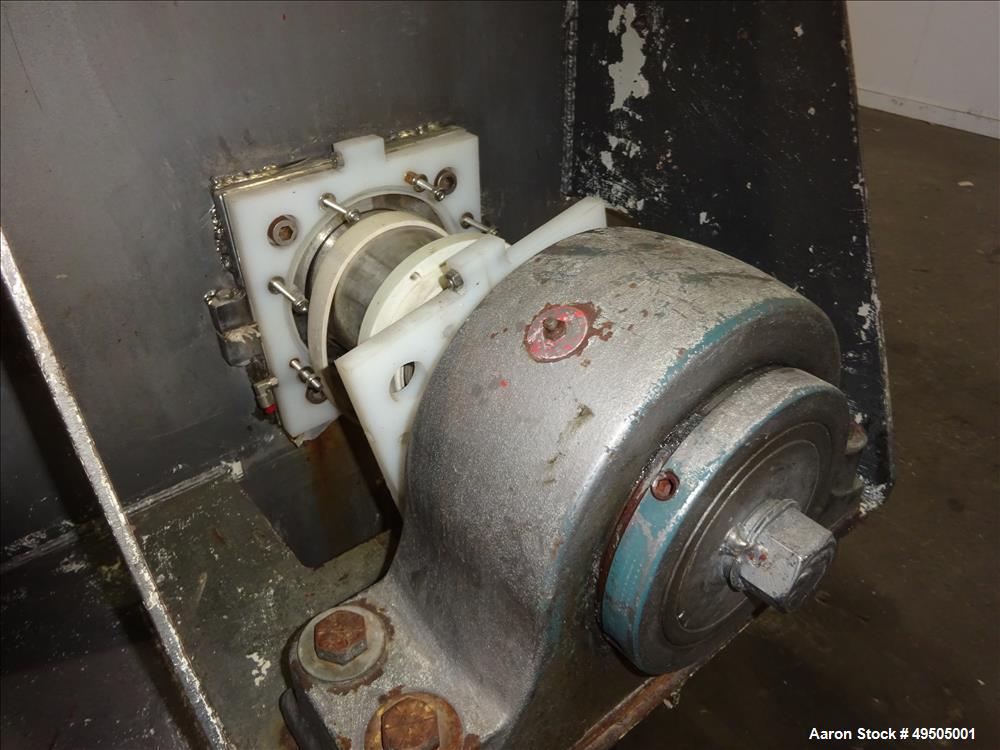 Used American Process System Double Spiral Ribbon Blender, Model DRB 100, 304 Stainless Steel, 100 Cubic Feet Working Capacity. Non-jacketed trough approximate 96" long x 45" wide x 54" deep. Inner r...