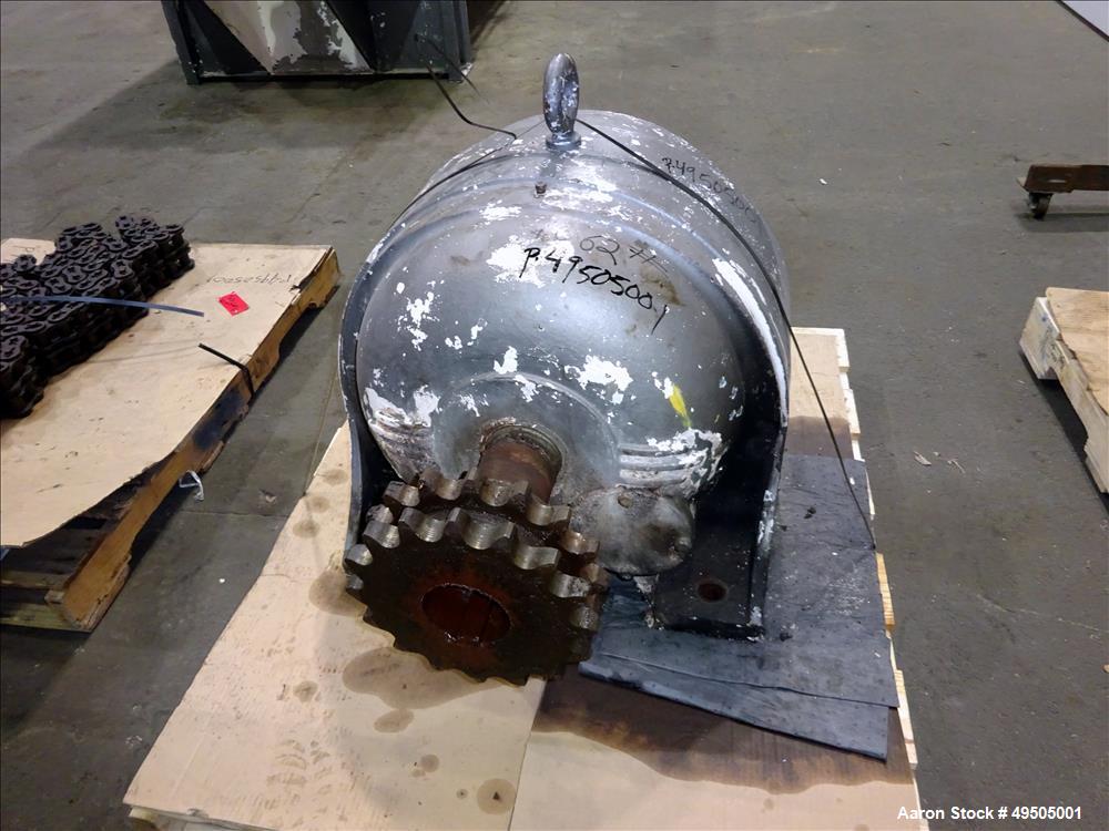 Used American Process System Double Spiral Ribbon Blender, Model DRB 100, 304 Stainless Steel, 100 Cubic Feet Working Capacity. Non-jacketed trough approximate 96" long x 45" wide x 54" deep. Inner r...
