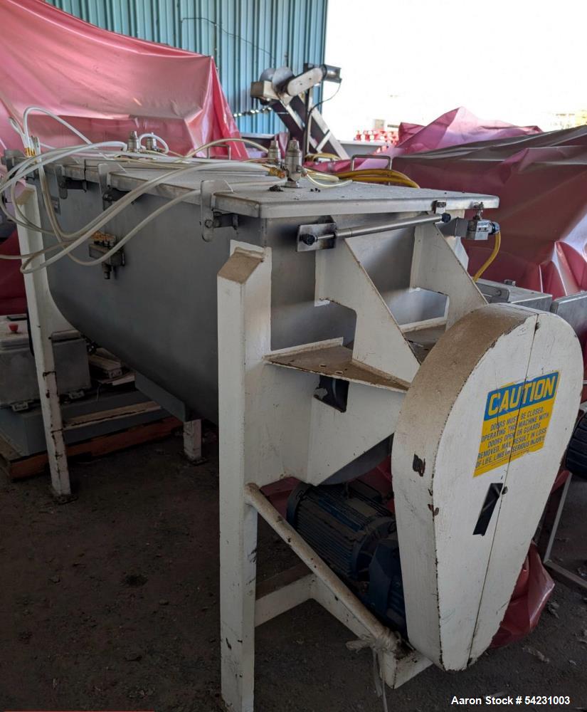 Used American Process Systems Ribbon Blender, Approximately 18 cuft. Stainless steel.
