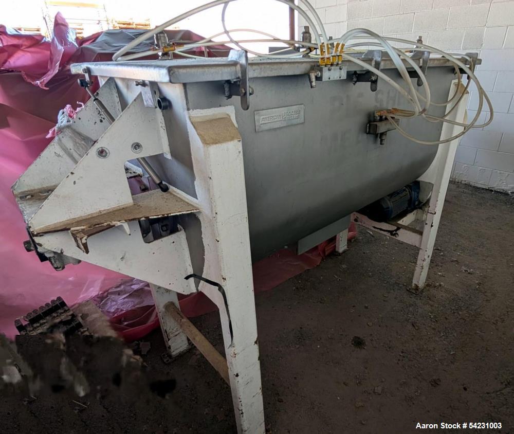 Used American Process Systems Ribbon Blender, Approximately 18 cuft. Stainless steel.