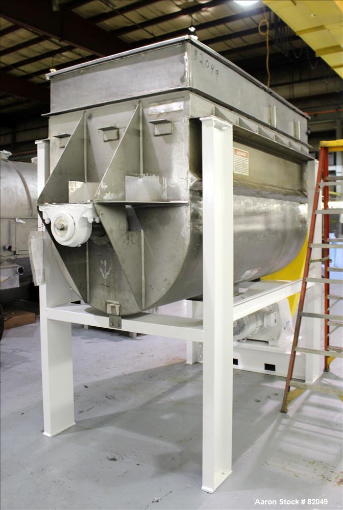 Used Stainless Steel American Process Ribbon/Paddle Blender, 100 Cubic Feet Wor