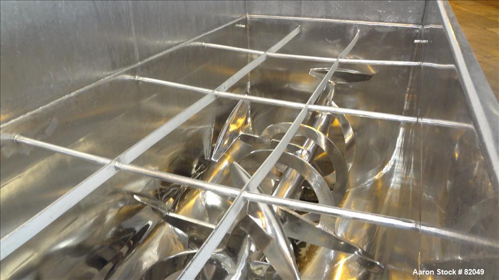 Used Stainless Steel American Process Ribbon/Paddle Blender, 100 Cubic Feet Wor
