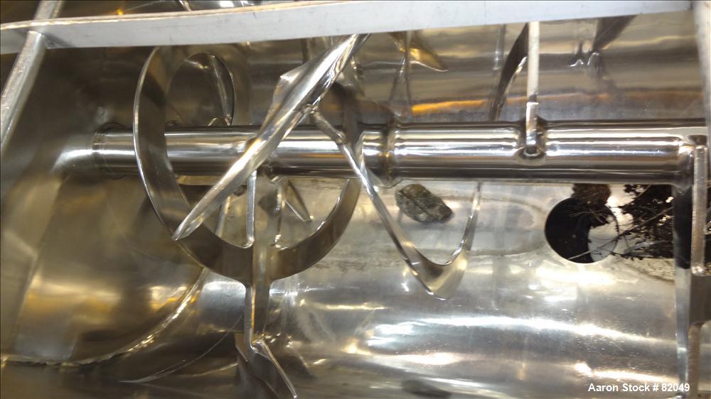Used Stainless Steel American Process Ribbon/Paddle Blender, 100 Cubic Feet Wor