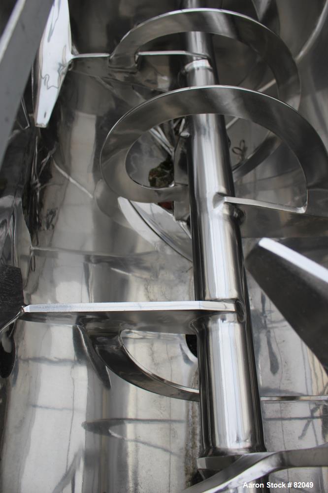 Used Stainless Steel American Process Ribbon/Paddle Blender, 100 Cubic Feet Wor