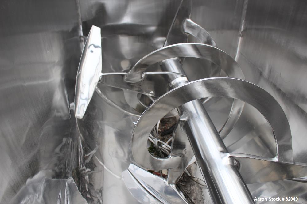Used Stainless Steel American Process Ribbon/Paddle Blender, 100 Cubic Feet Wor
