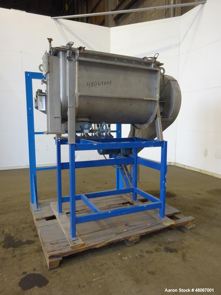 Used Hosokawa Bepex Ribbon Mixer, Approximate 17 Cubic Feet, 304 Stainless stee