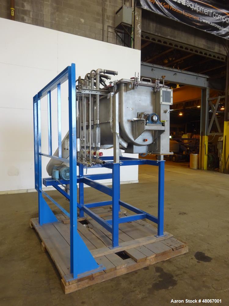 Used Hosokawa Bepex Ribbon Mixer, Approximate 17 Cubic Feet, 304 Stainless stee