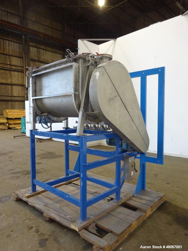 Used Hosokawa Bepex Ribbon Mixer, Approximate 17 Cubic Feet, 304 Stainless stee