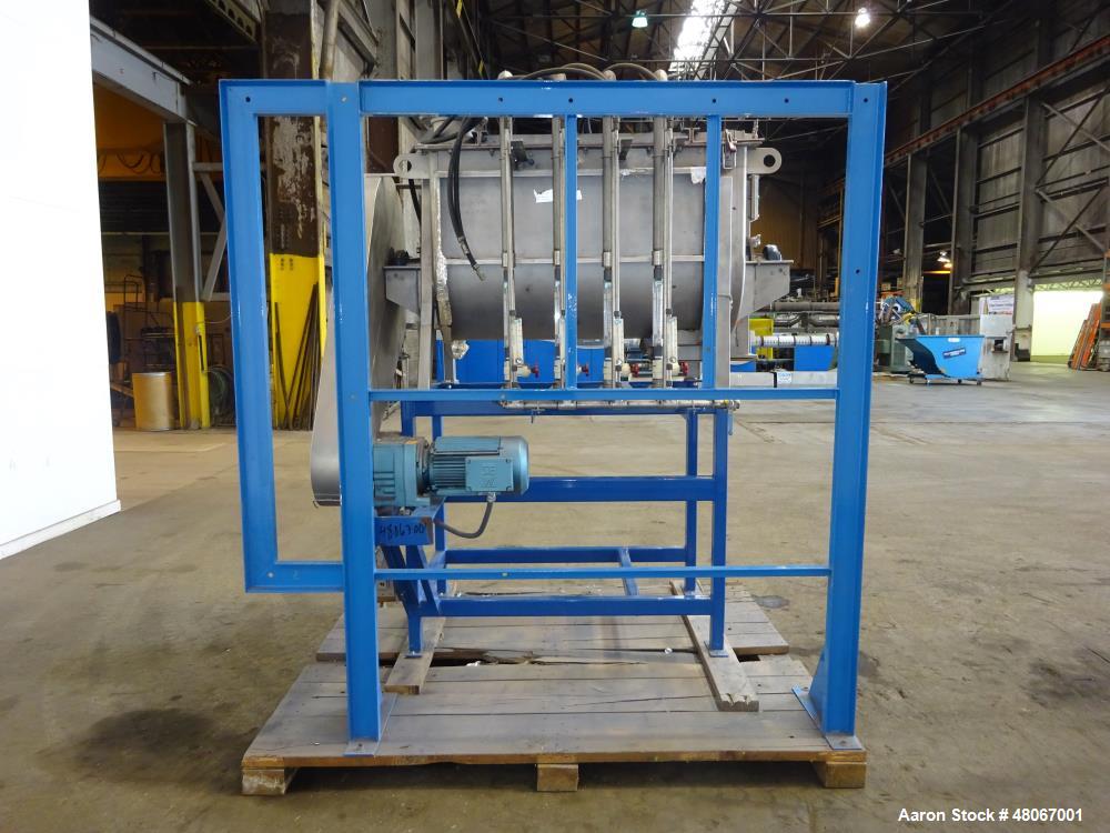 Used Hosokawa Bepex Ribbon Mixer, Approximate 17 Cubic Feet, 304 Stainless stee