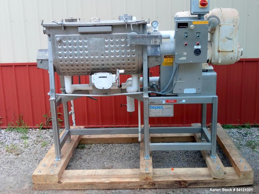 Industrial Stainless Steel Ribbon Blender – Bepex IMJS-5, Jacketed, Used