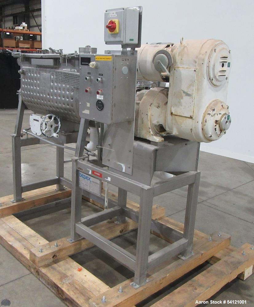 Industrial Stainless Steel Ribbon Blender – Bepex IMJS-5, Jacketed, Used