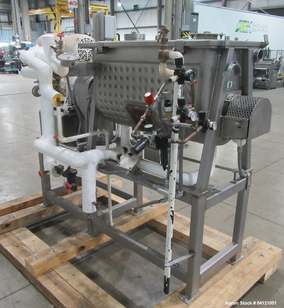 Industrial Stainless Steel Ribbon Blender – Bepex IMJS-5, Jacketed, Used