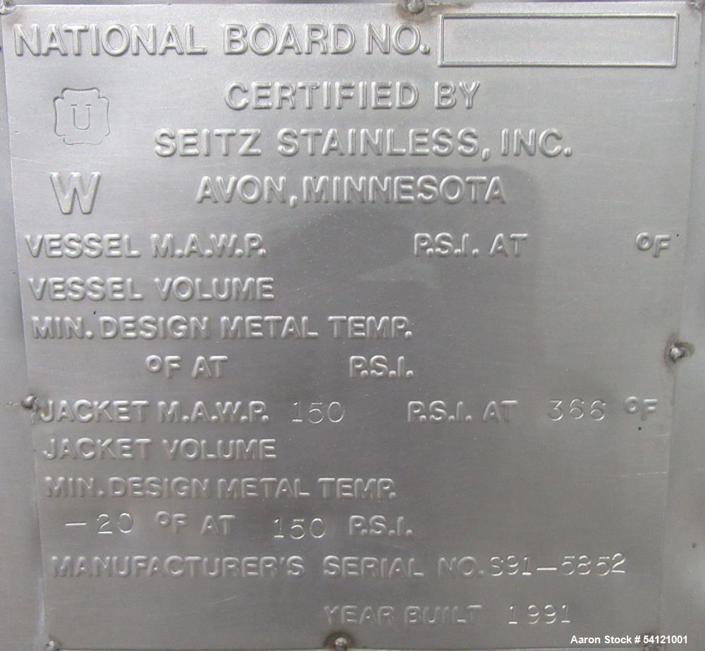 Industrial Stainless Steel Ribbon Blender – Bepex IMJS-5, Jacketed, Used